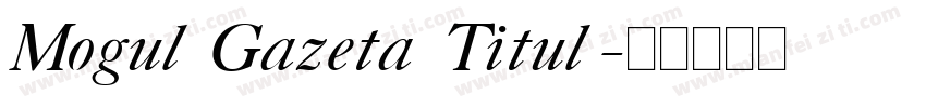 Mogul Gazeta Titul字体转换